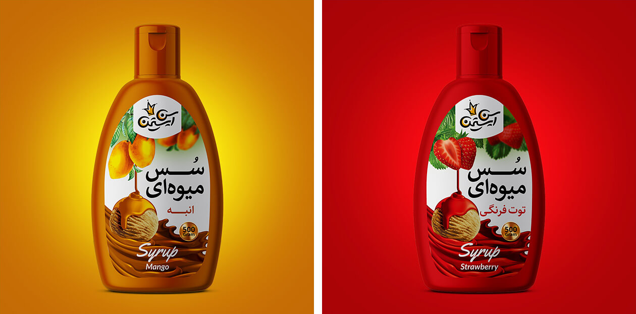 طراحی لیبل محصولات غذایی سن ایستین